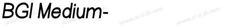 BGI Medium字体转换
